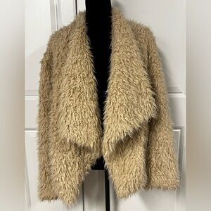 Loveriche Faux Fur Open Front Jacket